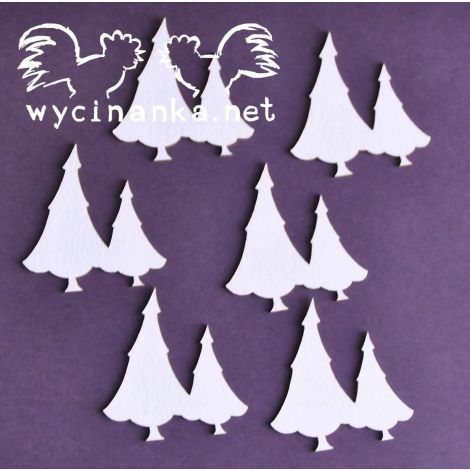 Tekturka Wycinanka Alternative for Christmas - Choinki/Christmas Tree, 6szt